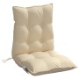 Cojines para silla con respaldo bajo 2 uds tela Oxford beige