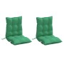 Cojines para silla con respaldo bajo 2 uds tela Oxford verde