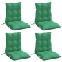 Cojines para silla con respaldo bajo 4 uds tela Oxford verde