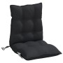 Cojines para silla con respaldo bajo 2 uds tela Oxford negro