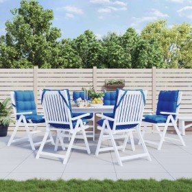 Cojines para silla respaldo bajo 6 uds tela Oxford azul real Cojines para silla respaldo bajo 6 uds tela Oxford azul real