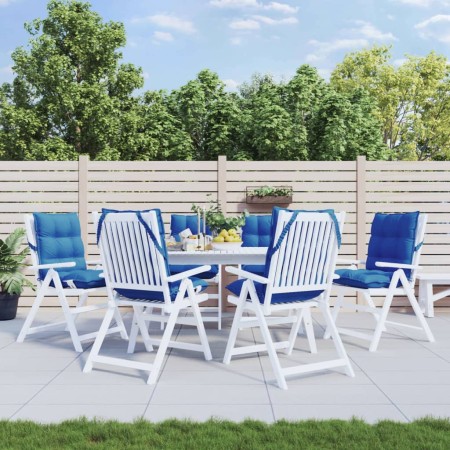 Cojines para silla respaldo bajo 6 uds tela Oxford azul real