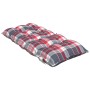 Cojines para silla respaldo bajo 6 uds tela Oxford cuadros rojo
