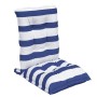 Cojines silla respaldo bajo 2 uds tela Oxford rayas azul blanco