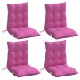 Cojines para silla con respaldo bajo 4 uds tela Oxford rosa