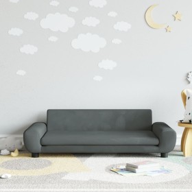 Dunkelgraues Kindersofa aus Samt, 100 x 54 x 33 cm von vidaXL, Baby- und Kleinkindmöbel - Ref: Foro24-3196381, Preis: 108,34 ...
