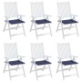 Cojines para muebles palets 6 uds tela azul marino 40x40x4 cm