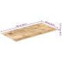 Tablero de mesa madera maciza de mango 15-16 mm 100x60 cm