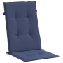Cojines para silla con respaldo alto 6 uds tela azul marino