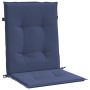 Cojines para silla con respaldo bajo 2 uds tela azul marino