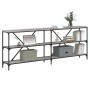 Sonoma gray engineered iron and wood console table 200x30x75cm by vidaXL, Side tables - Ref: Foro24-832861, Price: 91,65 €, D...