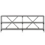 Sonoma gray engineered iron and wood console table 200x30x75cm by vidaXL, Side tables - Ref: Foro24-832861, Price: 91,65 €, D...