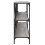 Sonoma gray engineered iron and wood console table 200x30x75cm by vidaXL, Side tables - Ref: Foro24-832861, Price: 91,65 €, D...
