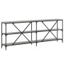 Sonoma gray engineered iron and wood console table 200x30x75cm by vidaXL, Side tables - Ref: Foro24-832861, Price: 91,65 €, D...