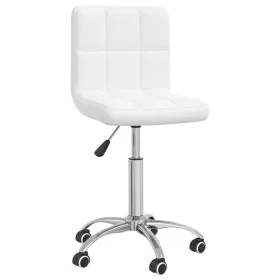 Drehbarer Esszimmerstuhl aus weißem Kunstleder von vidaXL, Essstühle - Ref: Foro24-3087561, Preis: 87,48 €, Rabatt: %