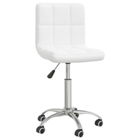 Drehbarer Esszimmerstuhl aus weißem Kunstleder von vidaXL, Essstühle - Ref: Foro24-3087561, Preis: 89,08 €, Rabatt: %
