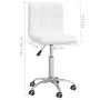 Drehbarer Esszimmerstuhl aus weißem Kunstleder von vidaXL, Essstühle - Ref: Foro24-3087561, Preis: 87,48 €, Rabatt: %