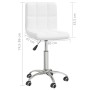 Drehbarer Esszimmerstuhl aus weißem Kunstleder von vidaXL, Essstühle - Ref: Foro24-3087561, Preis: 89,08 €, Rabatt: %