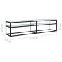TV-Schrank aus gehärtetem Glas aus weißem Marmor, 180 x 40 x 40,5 cm von vidaXL, TV-Möbel - Ref: Foro24-331724, Preis: 104,73...
