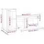 Muebles para TV 2 piezas madera maciza de pino de vidaXL, Muebles TV - Ref: Foro24-3100109, Precio: 102,40 €, Descuento: %