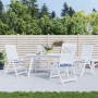 Cojines silla jardín 4 uds tela a rayas azul y blanco 40x40x4cm