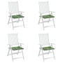Cojines de silla 4 uds tela estampado de hojas 40x40x4 cm