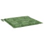 Cojines de silla 4 uds tela estampado de hojas 40x40x4 cm