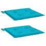 Cojines para silla de jardín 2 uds tela turquesa 40x40x4 cm