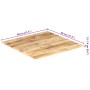 Superficie de mesa madera maciza de mango 15-16 mm 80x80 cm