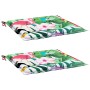 Cojines para silla de jardín 2 uds tela multicolor 50x50x4 cm
