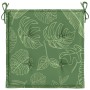 Cojines de silla 6 uds tela estampado de hojas 50x50x4 cm