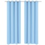 Cortina opaca con ojales de metal 270x245 cm turquesa de vidaXL, Cortinas y visillos - Ref: Foro24-132209, Precio: 55,96 €, D...