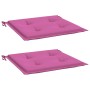 Cojines para silla de jardín 2 uds tela rosa 50x50x4 cm
