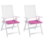 Cojines para silla de jardín 2 uds tela rosa 50x50x4 cm