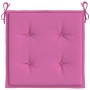 Cojines para silla de jardín 2 uds tela rosa 50x50x4 cm
