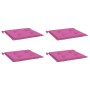 Cojines para silla de jardín 4 uds tela rosa 50x50x4 cm