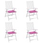 Cojines para silla de jardín 4 uds tela rosa 50x50x4 cm