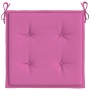Cojines para silla de jardín 6 uds tela rosa 50x50x4 cm