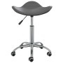 Taburete de salón de belleza de cuero sintético gris de vidaXL, Sillas de peluquería - Ref: Foro24-323688, Precio: 57,35 €