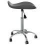 Taburete de salón de belleza de cuero sintético gris de vidaXL, Sillas de peluquería - Ref: Foro24-323688, Precio: 57,35 €