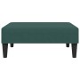 Reposapiés de terciopelo verde oscuro 77x55x31 cm