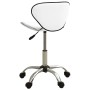 Taburete de salón de belleza de cuero sintético blanco