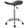 Taburete de salón de belleza de cuero sintético gris de vidaXL, Sillas de peluquería - Ref: Foro24-323688, Precio: 57,35 €