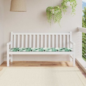 Cojín de banco de jardín Verde 180 x 50 x 4 cm Tela Oxford