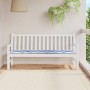 Cojín de banco de jardín Striped Azul y 180 x 50 x 4 cm
