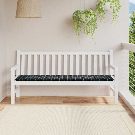 Cojín de banco de jardín Negro 180 x 50 x 4 cm Tela Oxford