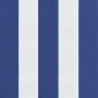 Cojín de banco de jardín tela a rayas azul y blanco 200x50x4 cm