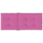 Cojines para sillas con respaldo alto 4 uds tela rosa