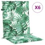 Cojines de sillas Otro 6 pcs Estampado de hojas 100 x 50 x 3 cm