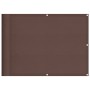 Pantalla de balcón 100% poliéster Oxford marrón 75x800 cm en Sombrillas | Comprar online en Foro24